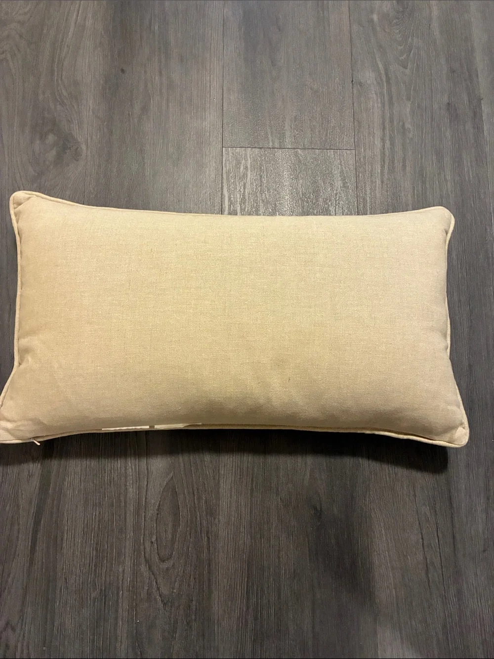 Anthropologie Mustard Chevron Embroidered Lumbar Pillow with Sequin Detail